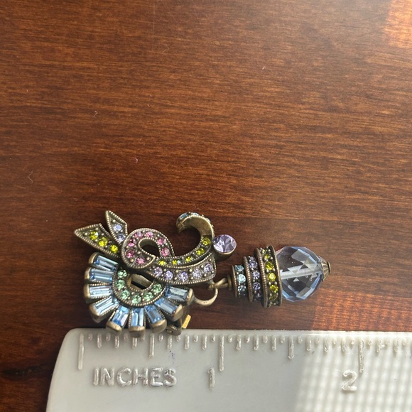 Beautiful Heidi Daus Swarovski crystal art deco necklace & clip on earrings. - Picture 11 of 14